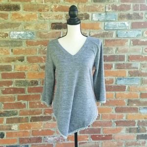 Yak N' Yeti Gray Fringed Top